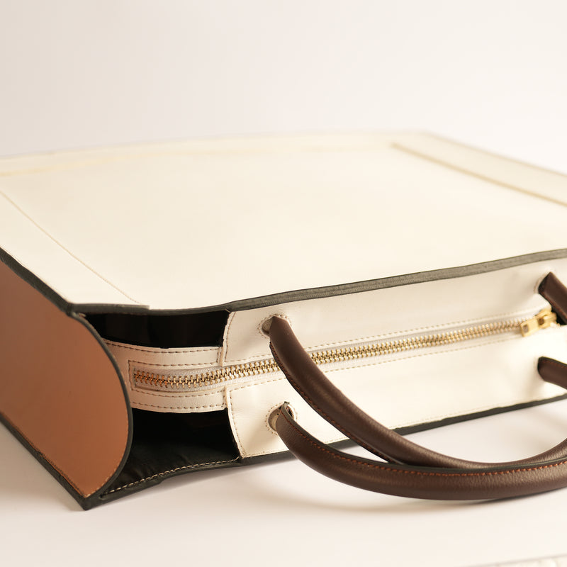 Briefcase Bag - Beige