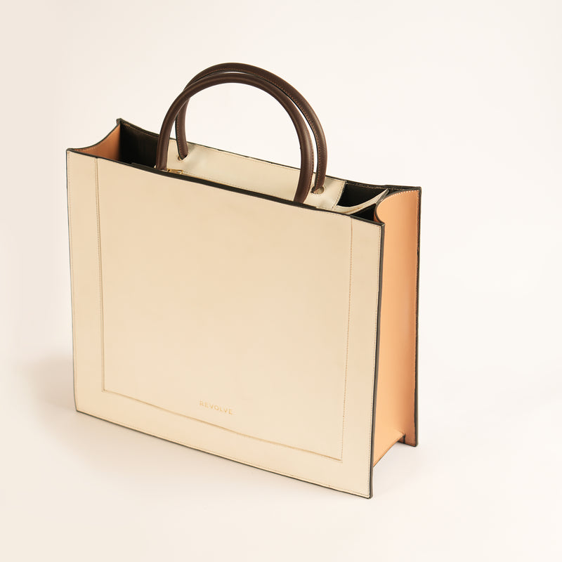 Briefcase Bag - Beige