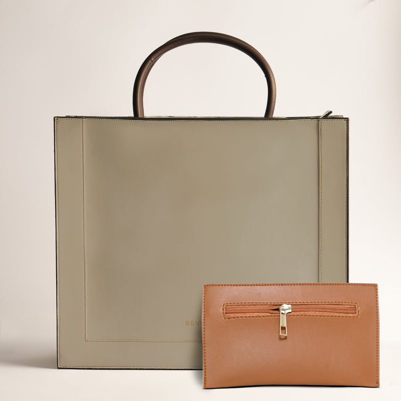 Briefcase Bag - Beige
