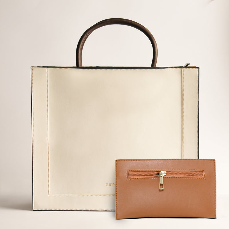 Briefcase Bag - Beige